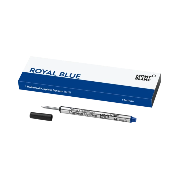 1 Rollerball Capless System Refill, Royal Blue – Medium