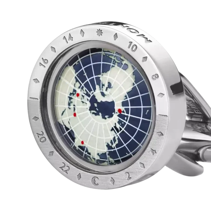 1858 Geosphere manschettknappar Blå