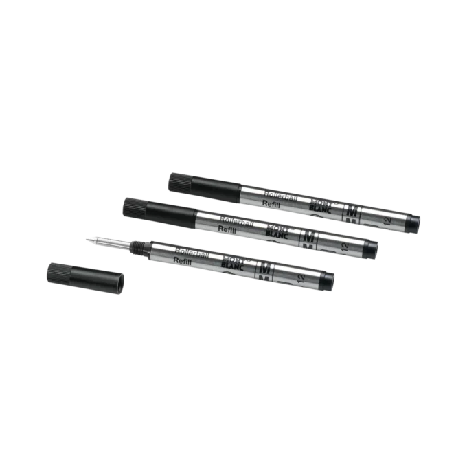 3 Rollerball Small Refills, Mystery Black – Medium