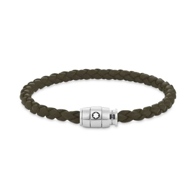 Armband Large, mjukt läder, khaki