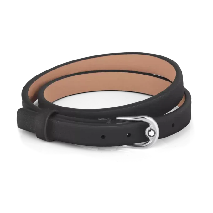 Armband med hästskospänne i svart, justerbar storlek