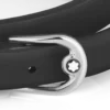 Armband med hästskospänne i svart, justerbar storlek