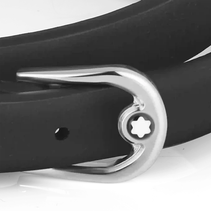 Armband med hästskospänne i svart, justerbar storlek