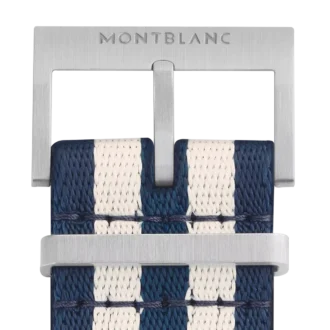 Blå och vit nylonrem