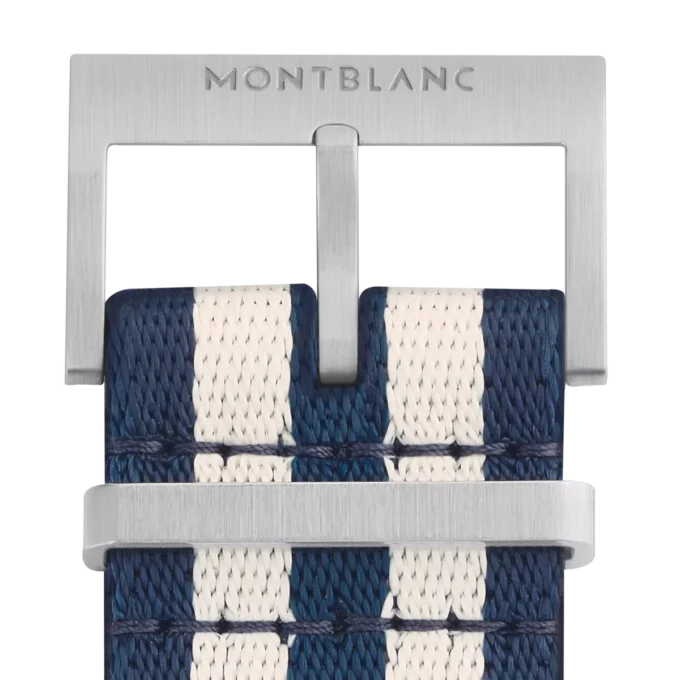 Blå och vit nylonrem