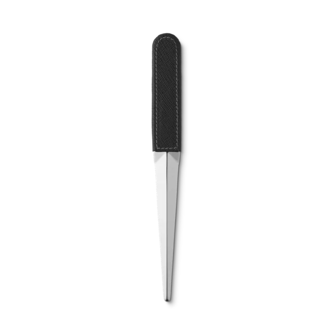 Brevöppnare i stål och läder