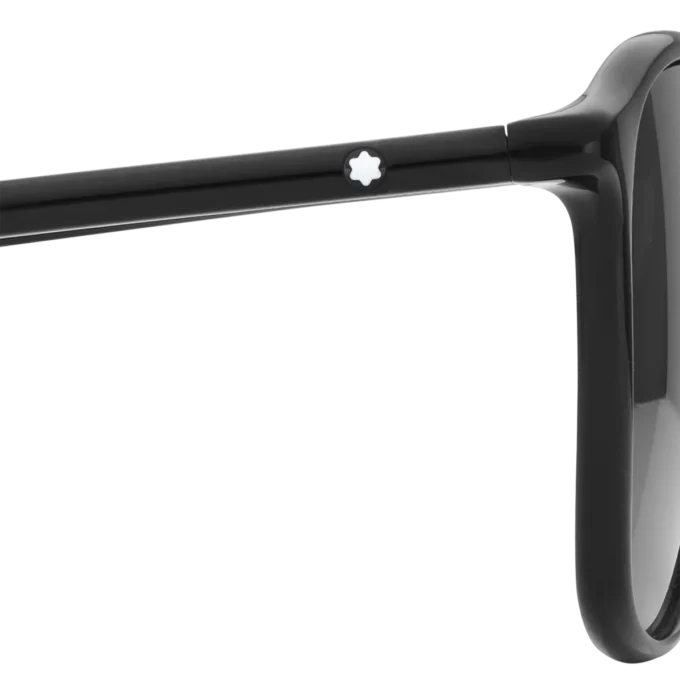 Fyrkantiga solglasögon med svart acetatbåge