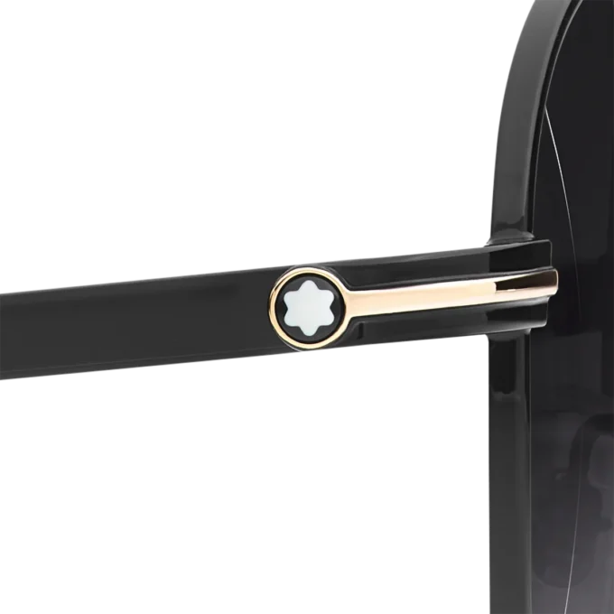 Fyrkantiga solglasögon med svart metallbåge