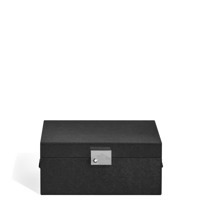 Klockor Samlarbox i svart läder