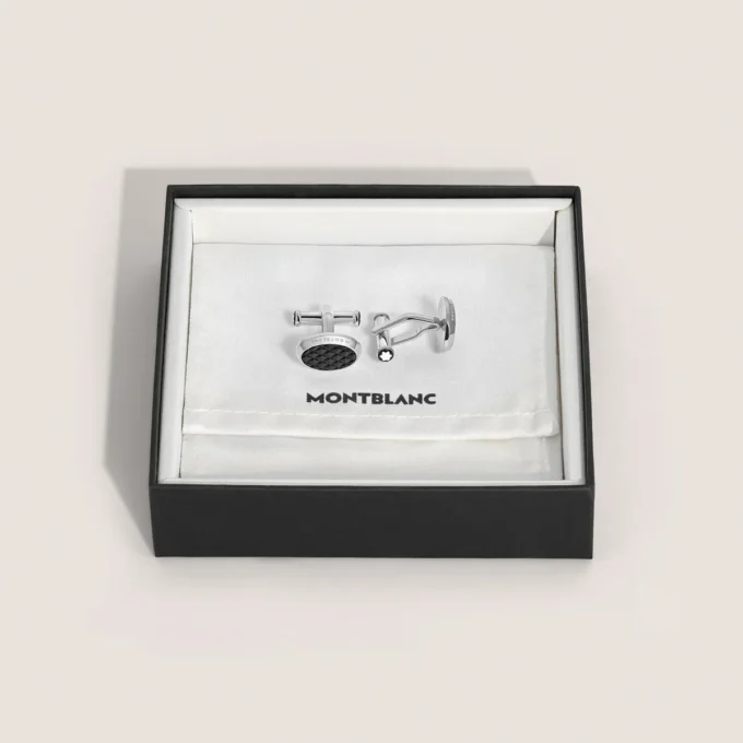 Manschettknappar, Meisterstück, svart lack