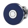 Manschettknappar, runda i rostfritt stål med blå harts