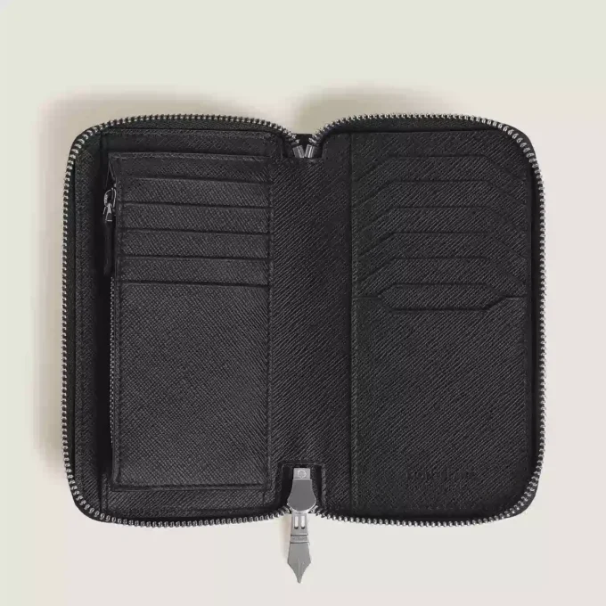 Medelstor plånbok Sartorial 12cc med dragkedja