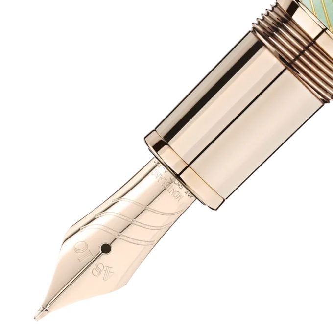 Meisterstück Calligraphy Solitaire Celadon Dégradé reservoarpenna med böjd spets