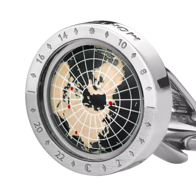 Montblanc 1858 Geosphere manschettknappar svarta