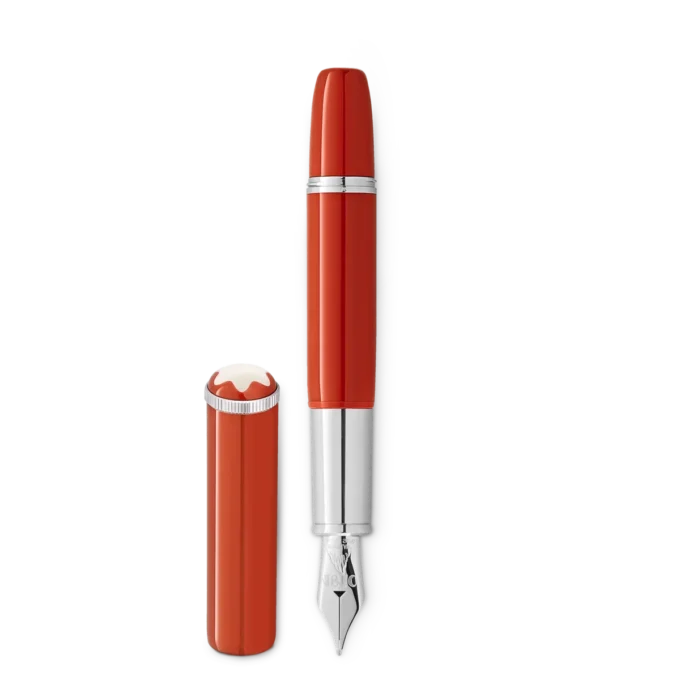 Montblanc Heritage Rouge et Noir ”Baby” Special Edition korallfärgad reservoarpenna M