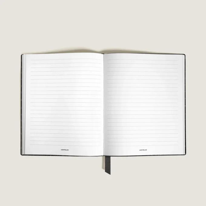 Notebook Large, krokodilprägling, svart – linjerade sidor