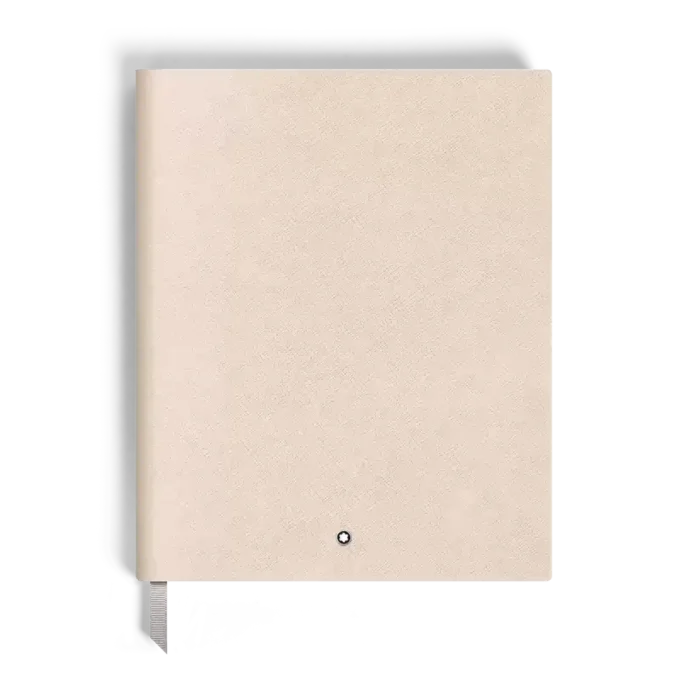 Notebook Large, Saffiano-läder, Cloudy Beige – linjerade sidor