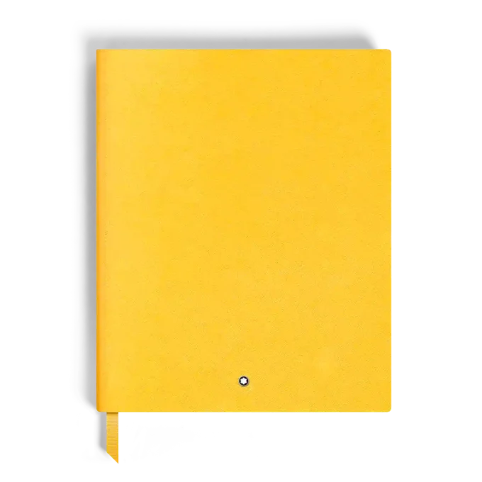 Notebook Large, Saffiano-läder, Modena Yellow – linjerade sidor
