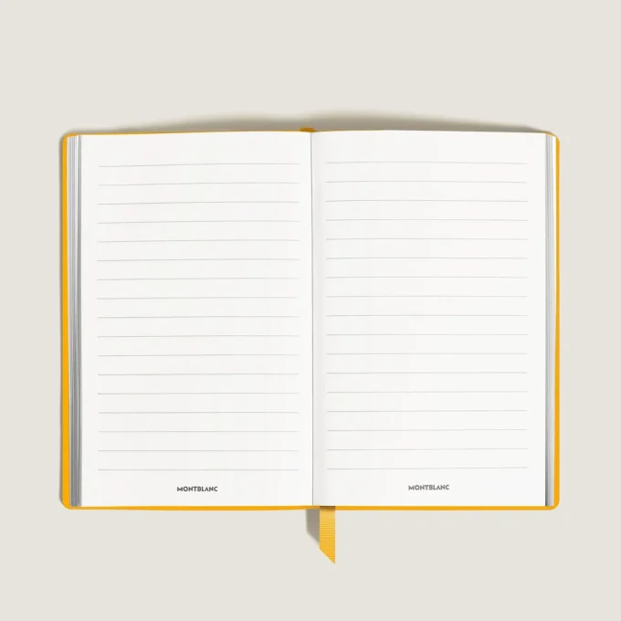 Notebook Large, Saffiano-läder, Modena Yellow – linjerade sidor