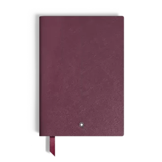 Notebook Medium, Cassis-läder, vinröd, linjerade sidor