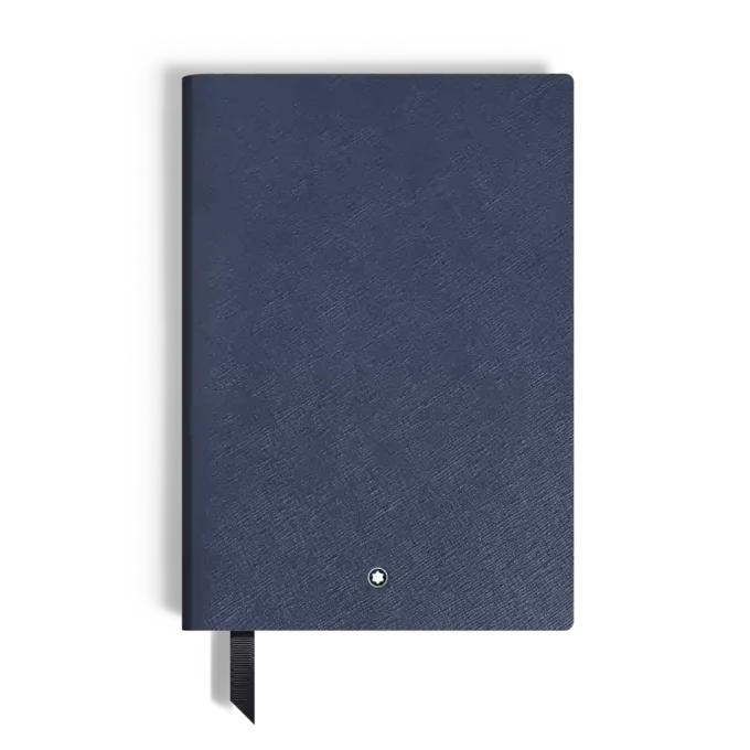 Notebook Medium, Saffiano-läder, blå – linjerade sidor