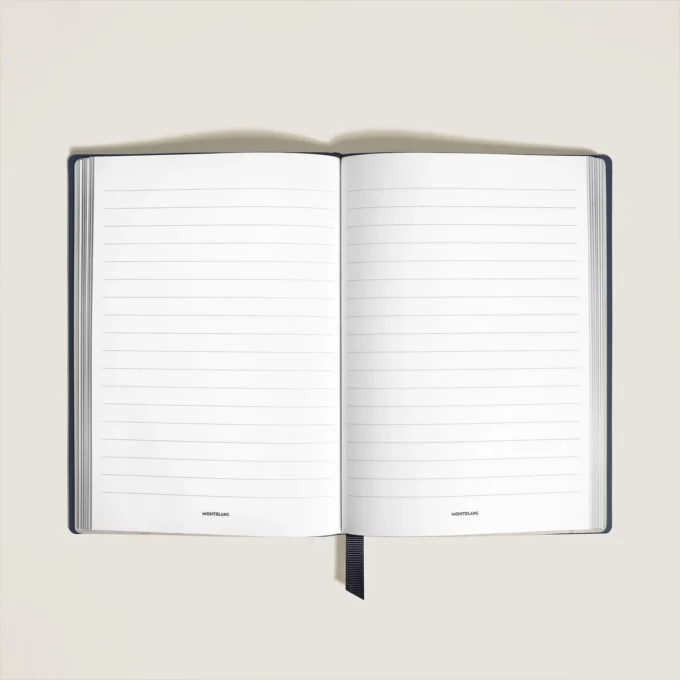 Notebook Medium, Saffiano-läder, blå – linjerade sidor