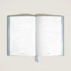 Notebook Medium, Saffiano-läder, ljusblå – linjerade sidor