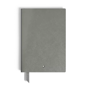 Notebook Medium, Saffiano-läder, Medium Grey – Linjerade sidor