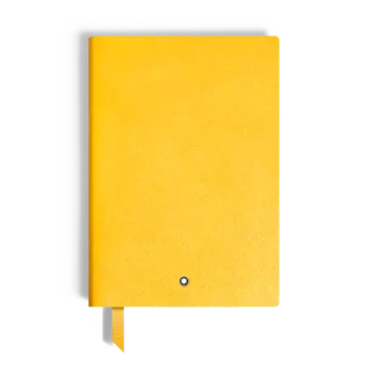 Notebook Medium, Saffiano-läder, Modena Yellow – linjerade sidor