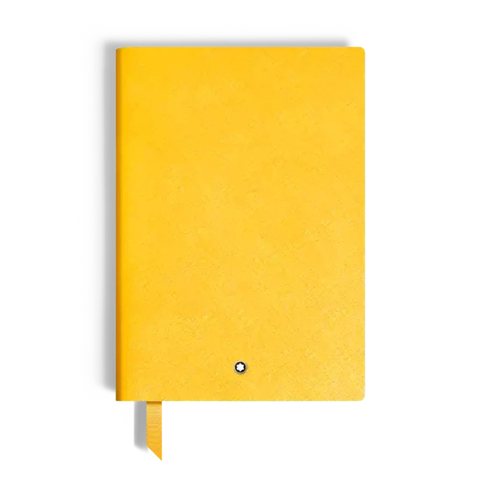 Notebook Medium, Saffiano-läder, Modena Yellow – linjerade sidor