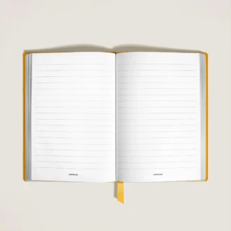 Notebook Medium, Saffiano-läder, Modena Yellow – linjerade sidor