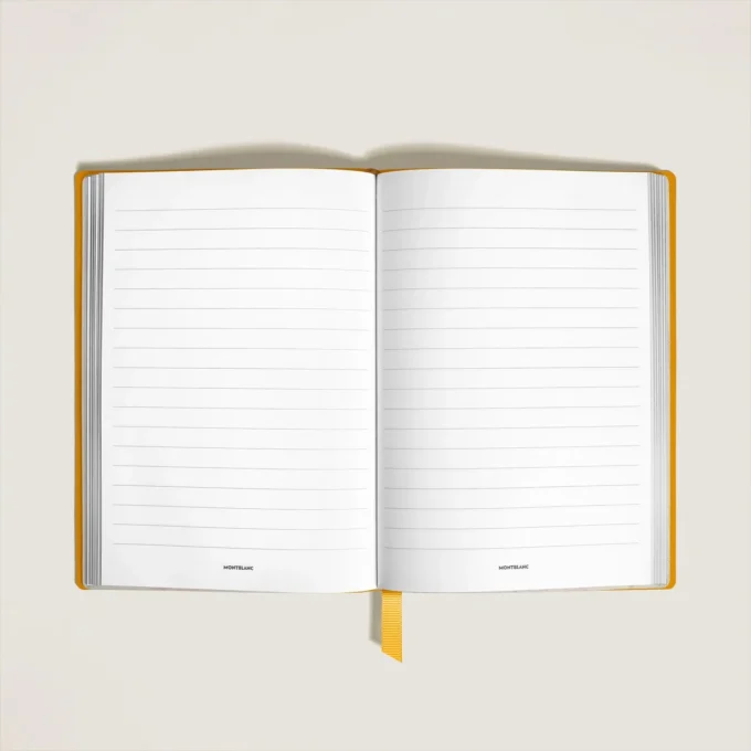 Notebook Medium, Saffiano-läder, Modena Yellow – linjerade sidor
