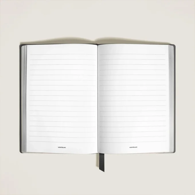 Notebook Medium, Saffiano-läder, svart – linjerade sidor