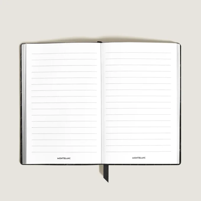 Notebook Small, krokodilprägling, svart – linjerade sidor