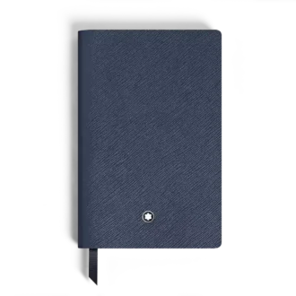 Notebook Small, Saffiano-läder, blå – linjerade sidor
