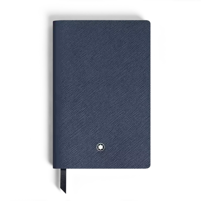 Notebook Small, Saffiano-läder, blå – linjerade sidor