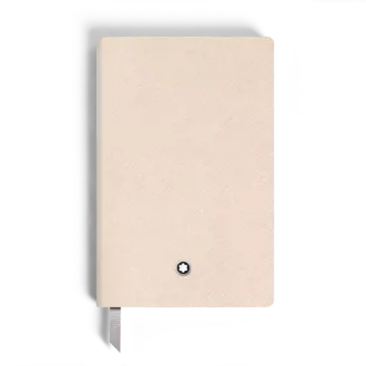 Notebook Small, Saffiano-läder, Cloudy Beige – Linjerade sidor