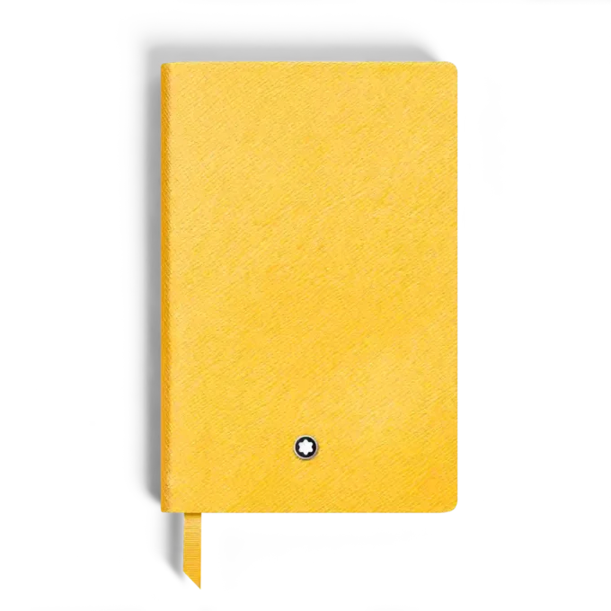 Notebook Small, Saffiano-läder, Modena Yellow – Linjerade sidor