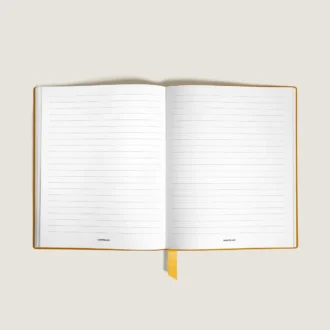 Notebook Small, Saffiano-läder, Modena Yellow – Linjerade sidor