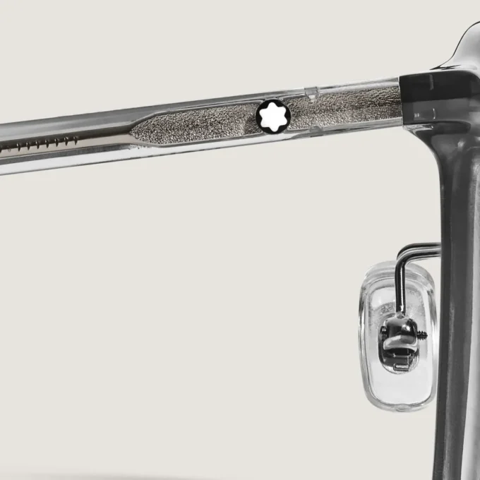 Ovala solglasögon med grå ram i acetat