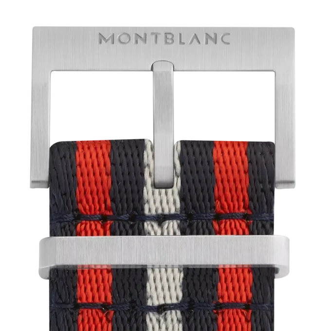 Röd och blå nylonrem