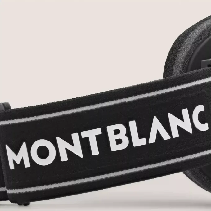 Rektangulär skidmask med svart injicerad ram