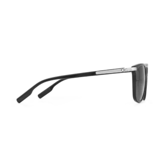 Rektangulära solglasögon med svart acetatbåge