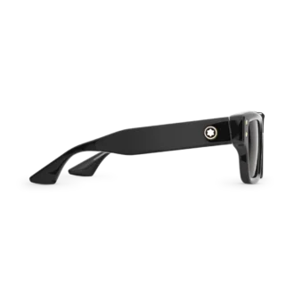 Rektangulära solglasögon med svartfärgad acetatbåge