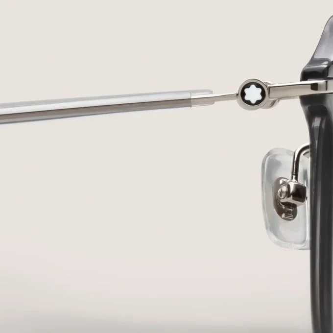 Runda solglasögon med grå injicerad ram