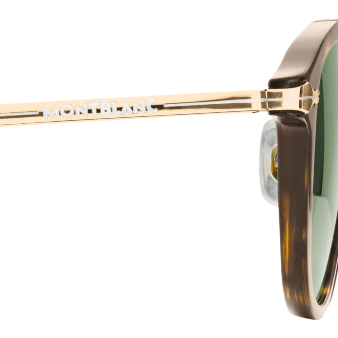 Runda solglasögon med havannafärgad injicerad båge