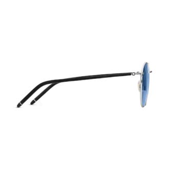 Runda solglasögon med rutheniumfärgad metallbåge