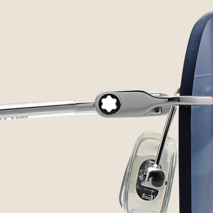 Runda solglasögon med silverfärgad metallbåge