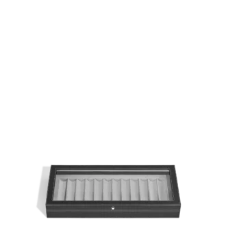 Samlarbox för 12 skrivinstrument i lackerat trä