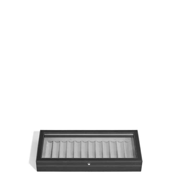 Samlarbox för 12 skrivinstrument i lackerat trä